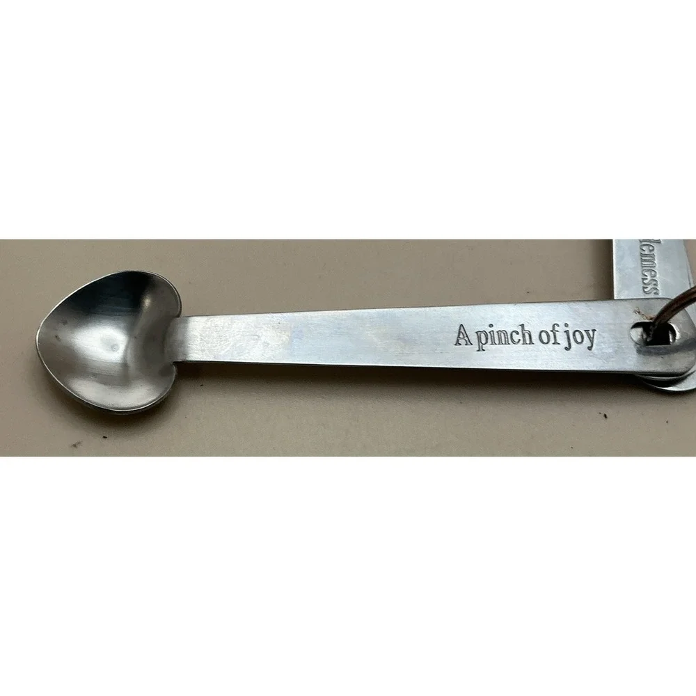 Love Beyond Measure Heart Shaped Measuring Spoons Stainless‎ Steel Wedding Favor